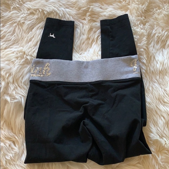 PINK VS gray/black sequin leggings - Picture 8 of 8